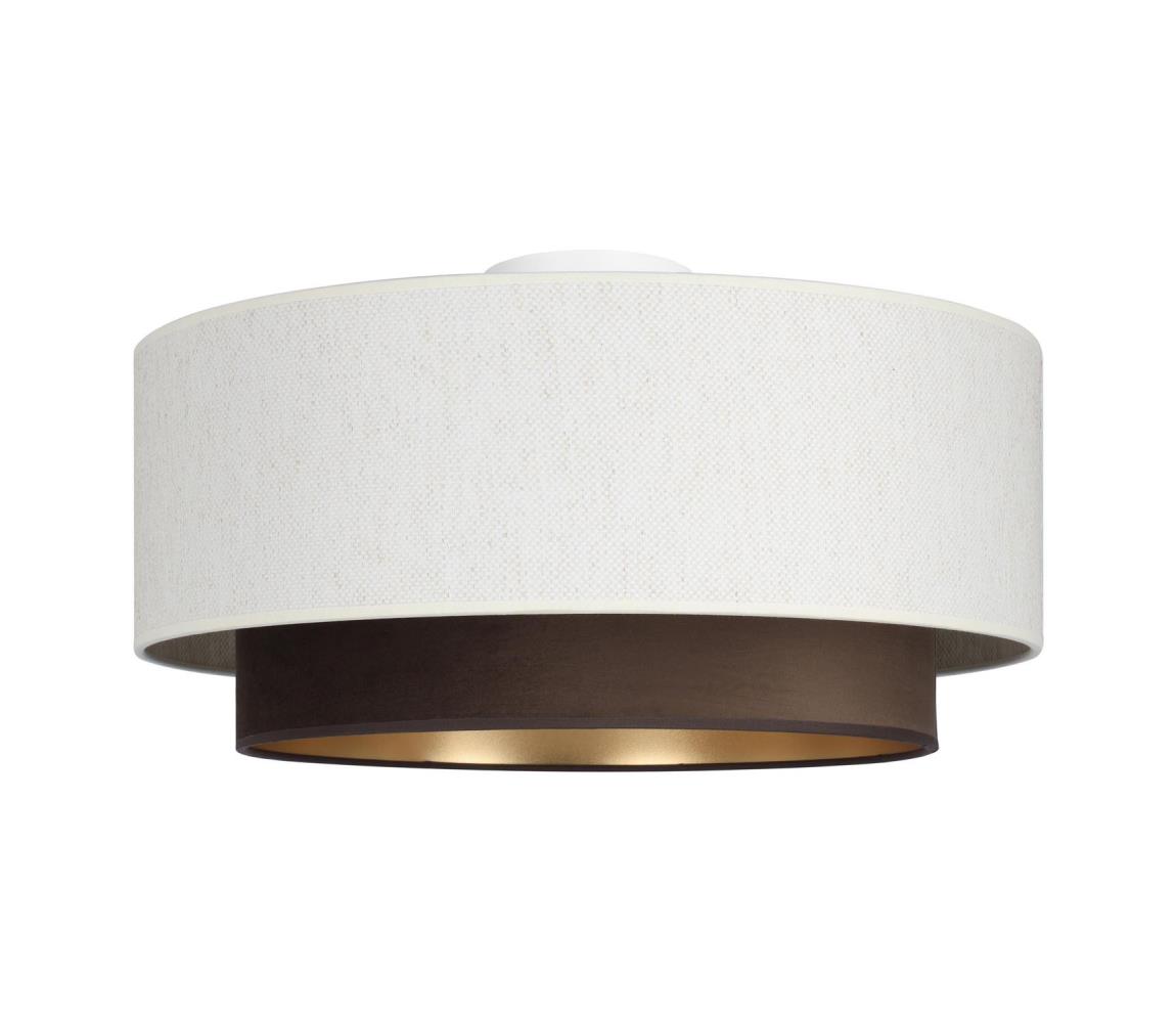 Stropné svietidlo NATIA 1xE27/60W/230V pr. 45 cm biela/hnedá H0203