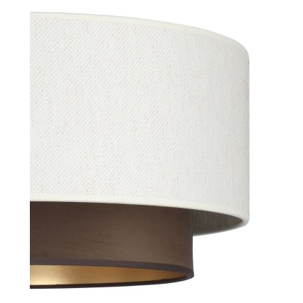 Stropné svietidlo NATIA 1xE27/60W/230V pr. 45 cm biela/hnedá