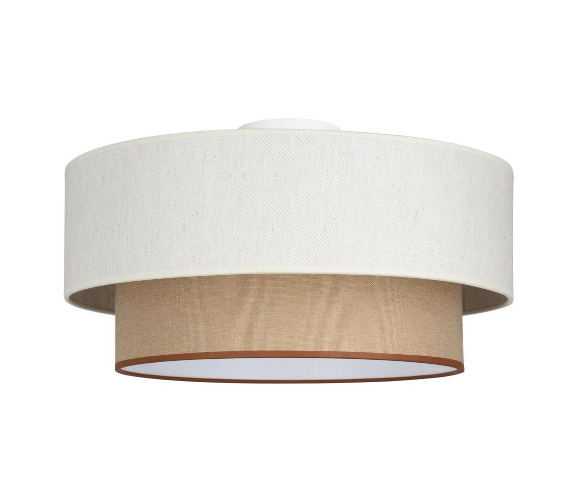 Stropné svietidlo NATIA 1xE27/60W/230V pr. 45 cm biela/hnedá H0235