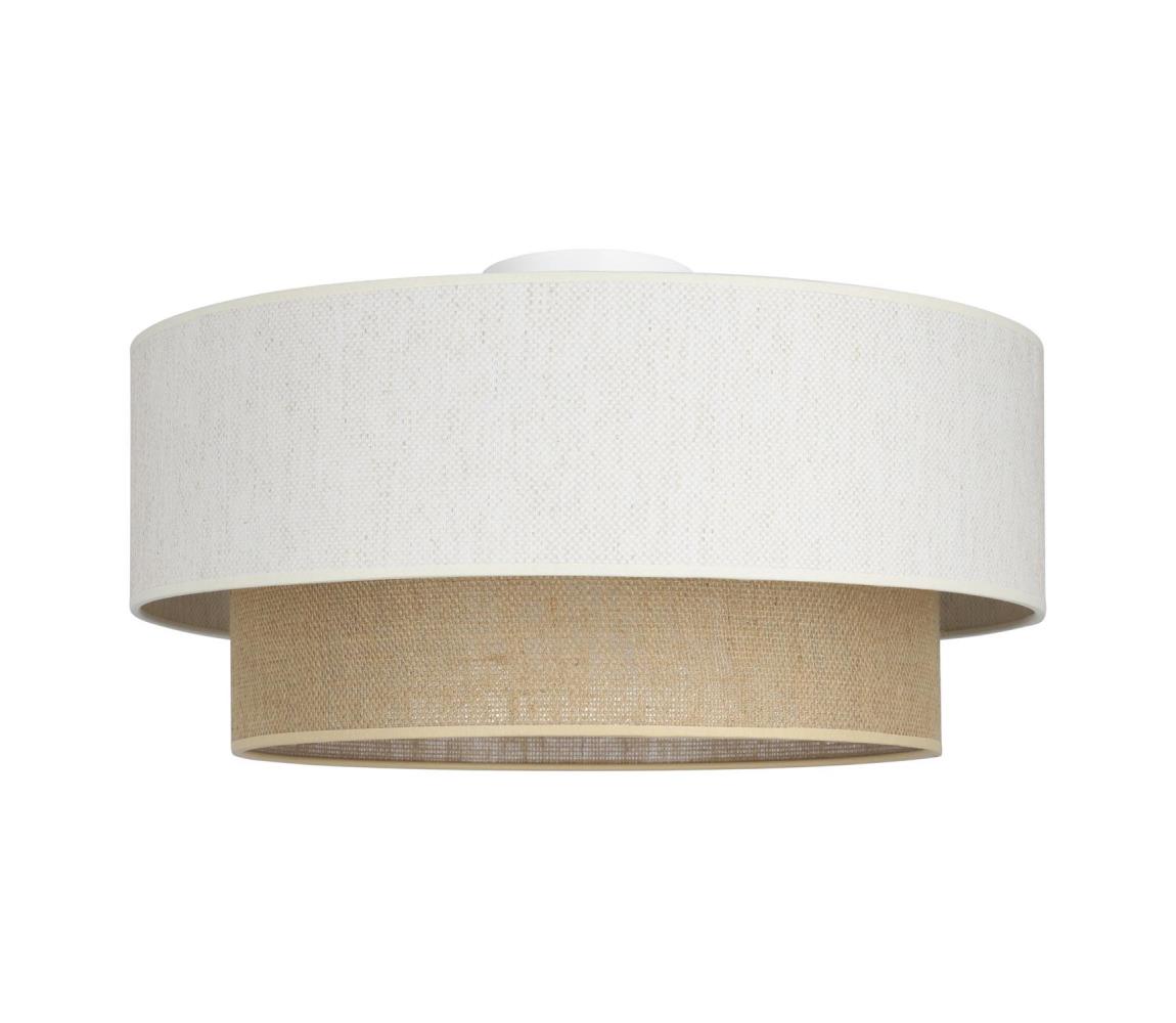 Stropné svietidlo NATIA 1xE27/60W/230V pr. 45 cm biela/hnedá H0241