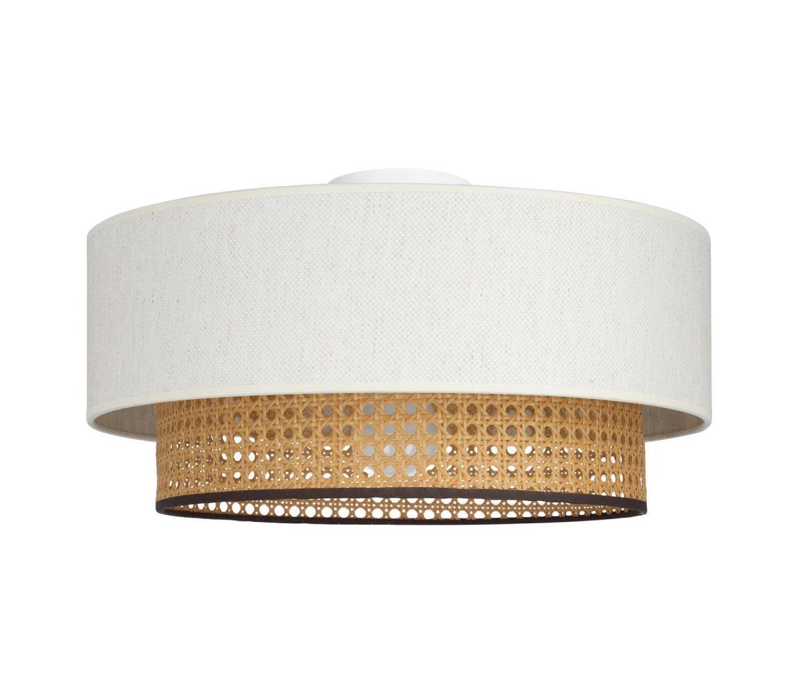 Stropné svietidlo NATIA 1xE27/60W/230V priemer 45 cm biela/hnedá H0238