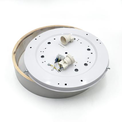 Stropné svietidlo NATURAL 3xE27/15W/230V pr. 37,5 cm borovica/biela