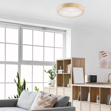 Stropné svietidlo NATURAL 3xE27/60W/230V ø 47 cm borovica