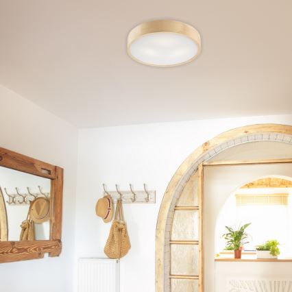 Stropné svietidlo NATURAL 3xE27/60W/230V ø 47 cm borovica