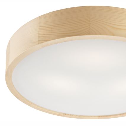 Stropné svietidlo NATURAL 3xE27/60W/230V ø 47 cm borovica