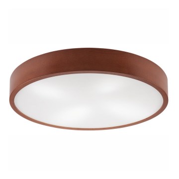 Stropné svietidlo NATURAL 4xE27/60W/230V ø 57 cm borovica/hnedá