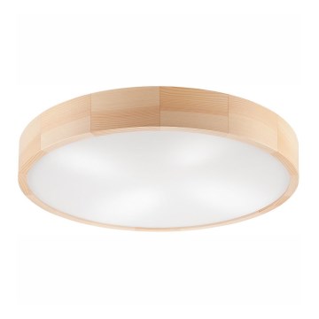 Stropné svietidlo NATURAL 4xE27/60W/230V ø 57 cm borovica