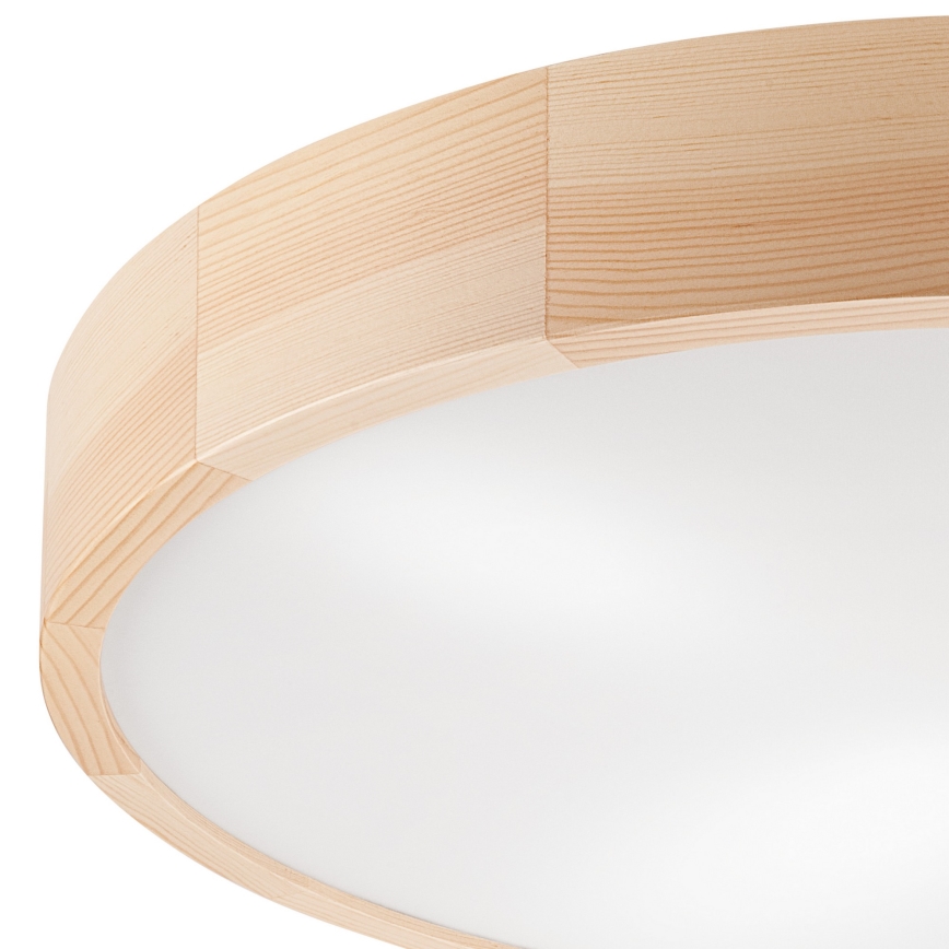 Stropné svietidlo NATURAL 4xE27/60W/230V ø 57 cm borovica