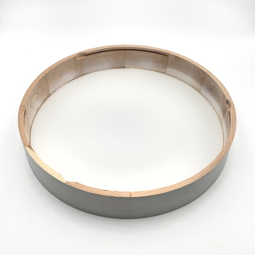 Stropné svietidlo NATURAL 5xE27/15W/230V pr. 47,5 cm borovica/biela