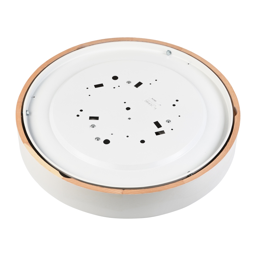 Stropné svietidlo NATURAL 5xE27/15W/230V pr. 47,5 cm borovica/biela