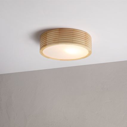 Stropné svietidlo NATURAL MODERN 1xE27/15W/230V pr. 27,5 cm borovica