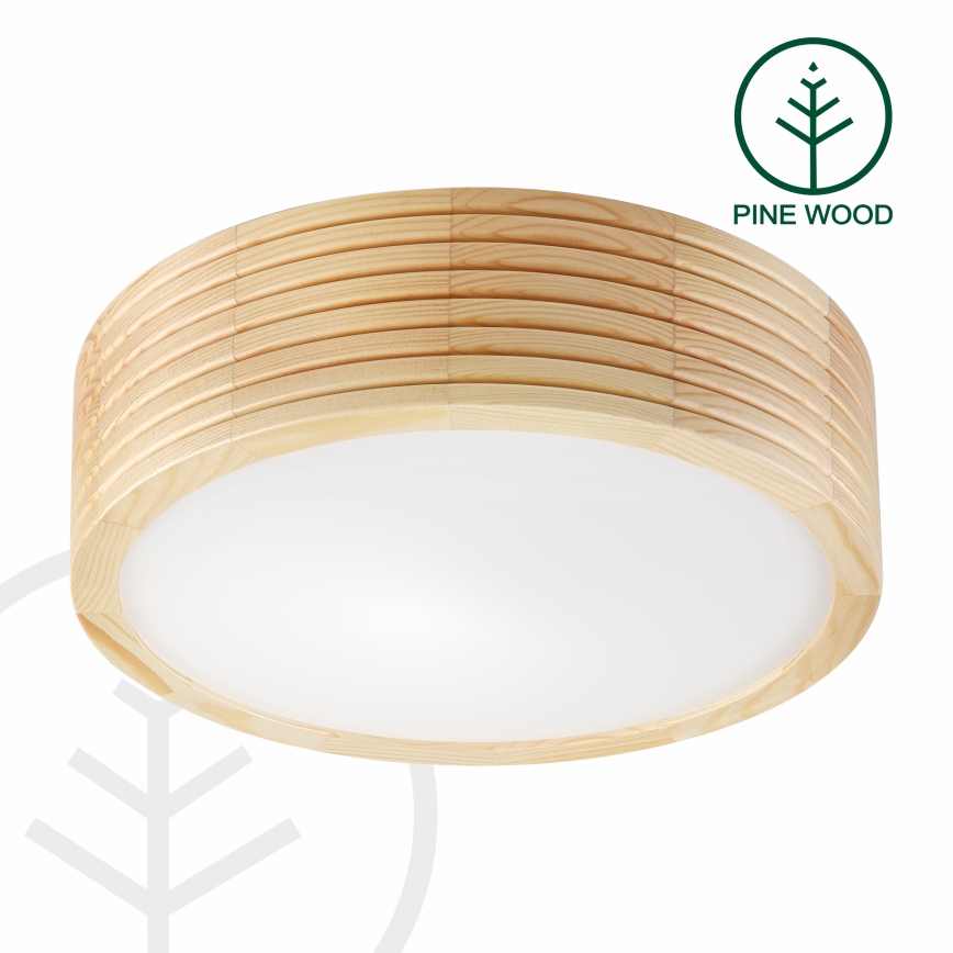 Stropné svietidlo NATURAL MODERN 1xE27/15W/230V pr. 27,5 cm borovica