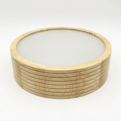 Stropné svietidlo NATURAL MODERN 1xE27/15W/230V pr. 27,5 cm borovica