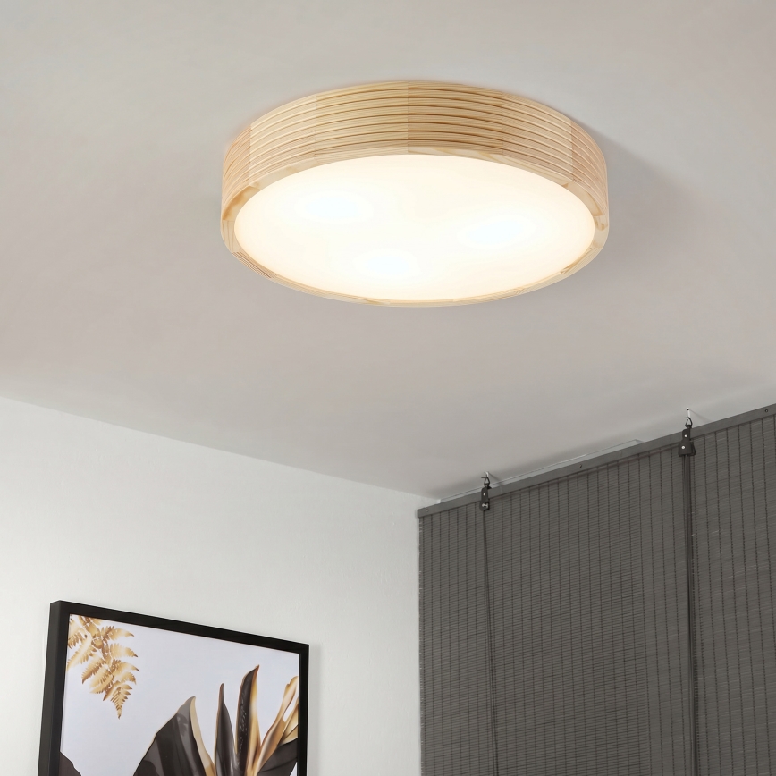 Stropné svietidlo NATURAL MODERN 3xE27/15W/230V priemer 47,5 cm borovica