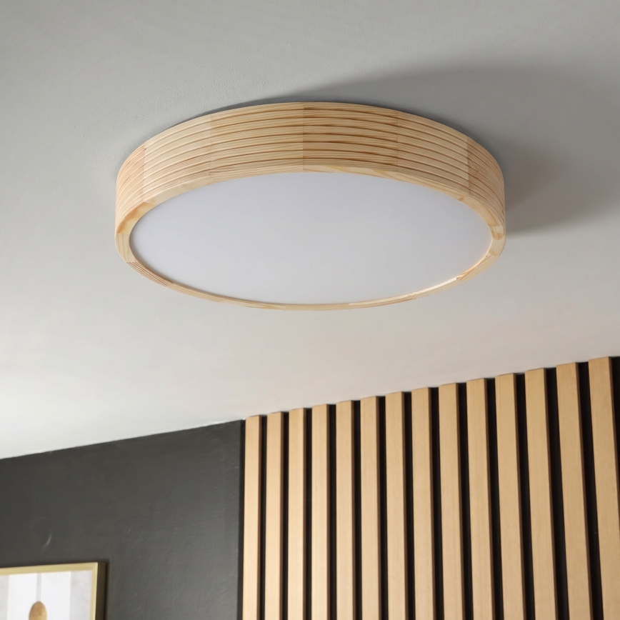 Stropné svietidlo NATURAL MODERN 3xE27/15W/230V priemer 47,5 cm borovica