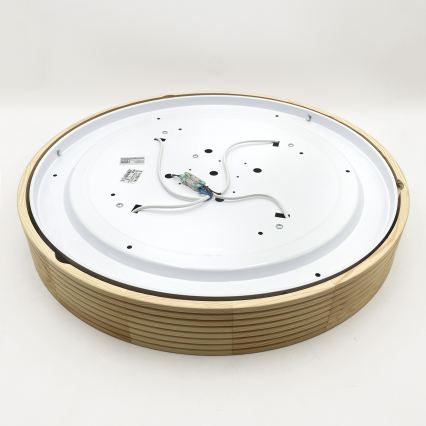Stropné svietidlo NATURAL MODERN 4xE27/15W/230V pr. 58 cm borovica
