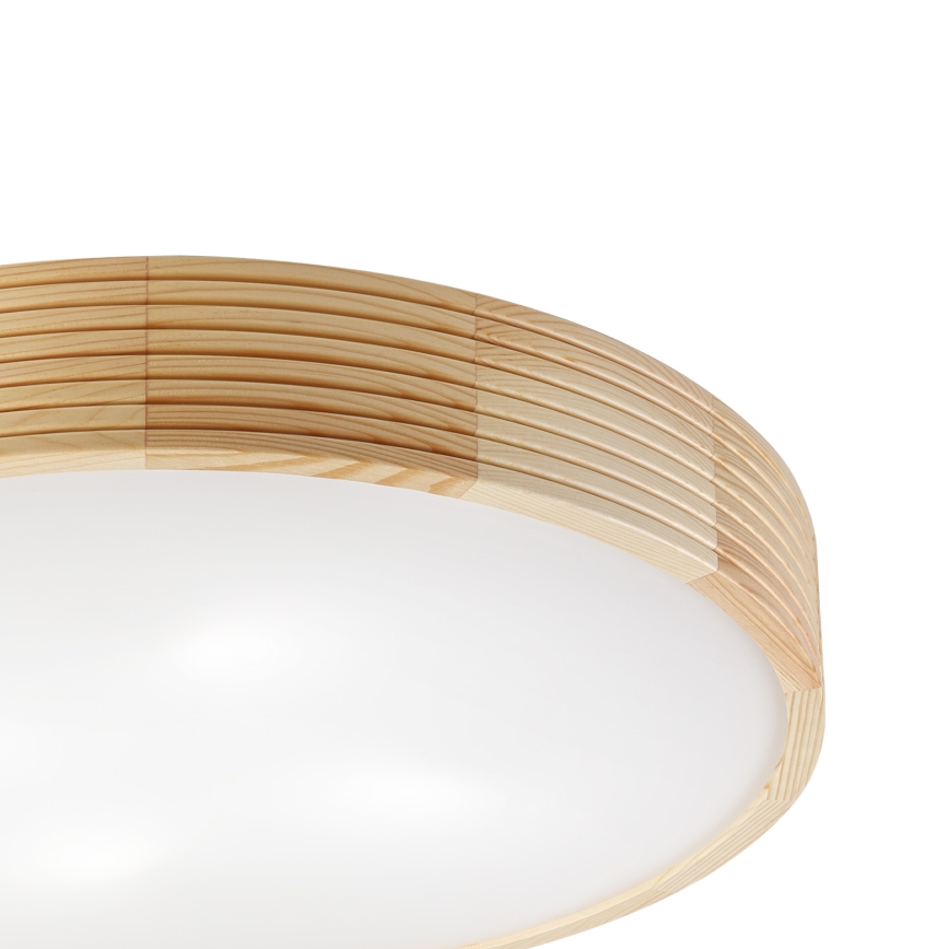 Stropné svietidlo NATURAL MODERN 4xE27/15W/230V pr. 58 cm borovica