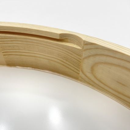 Stropné svietidlo NATURAL MODERN 4xE27/15W/230V pr. 58 cm borovica