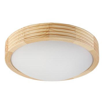 Stropné svietidlo NATURAL MODERN SLIM 1xE27/15W/230V, priemer 27,5 cm, borovica