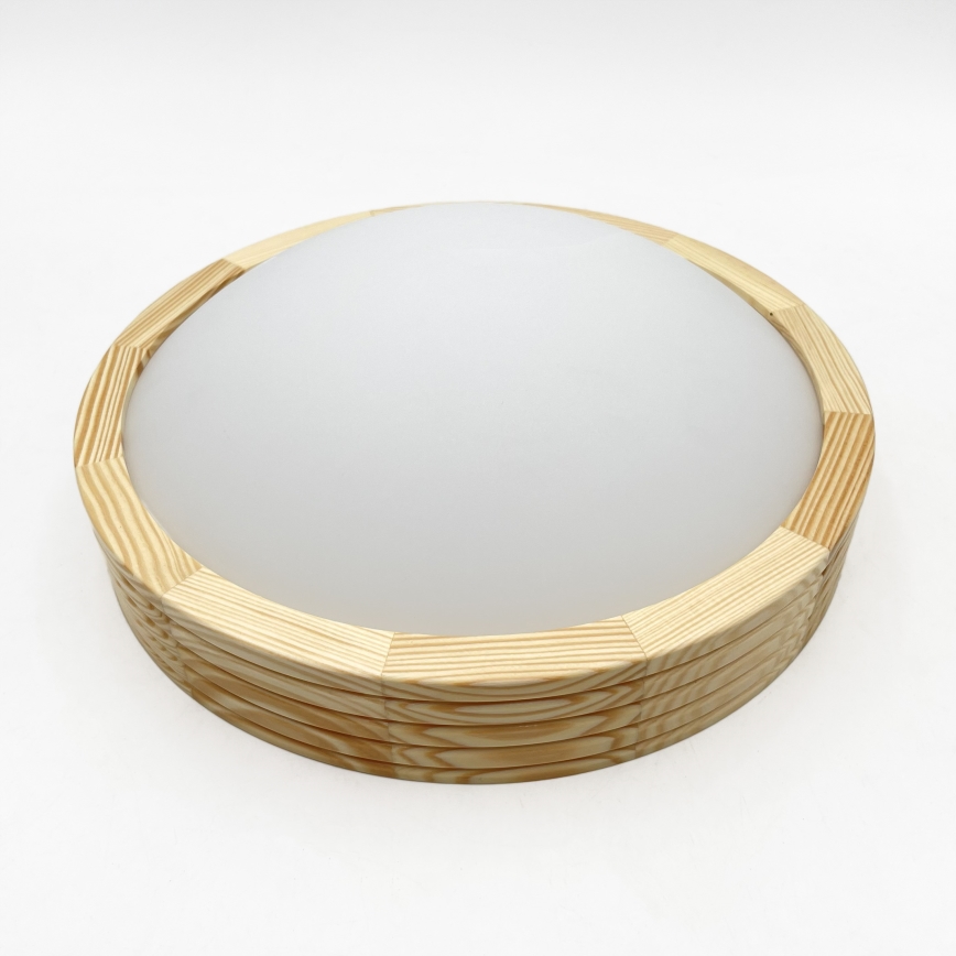 Stropné svietidlo NATURAL MODERN SLIM 1xE27/15W/230V, priemer 27,5 cm, borovica