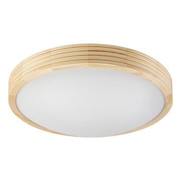 Stropné svietidlo NATURAL MODERN SLIM 2xE27/15W/230V pr. 37,5 cm borovica