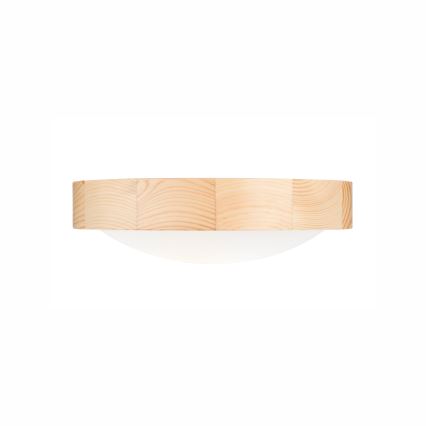Stropné svietidlo NATURAL SLIM 1xE27/60W/230V ø 27 cm borovica