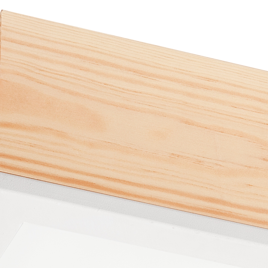 Stropné svietidlo NATURAL SQUARE 2xE27/15W/230V 31x31 cm borovica/biela