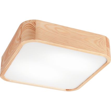 Stropné svietidlo NATURAL SQUARE 2xE27/15W/230V 35x35 cm borovica