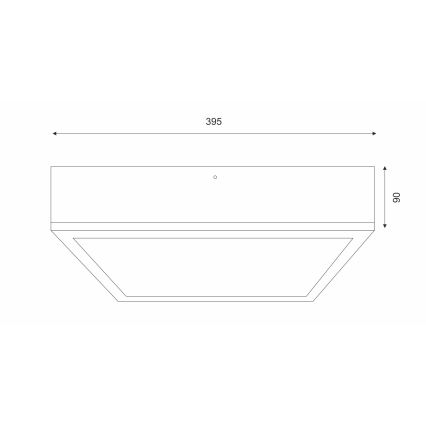 Stropné svietidlo NATURAL SQUARE 4xE27/15W/230V 39x39 cm borovica/biela