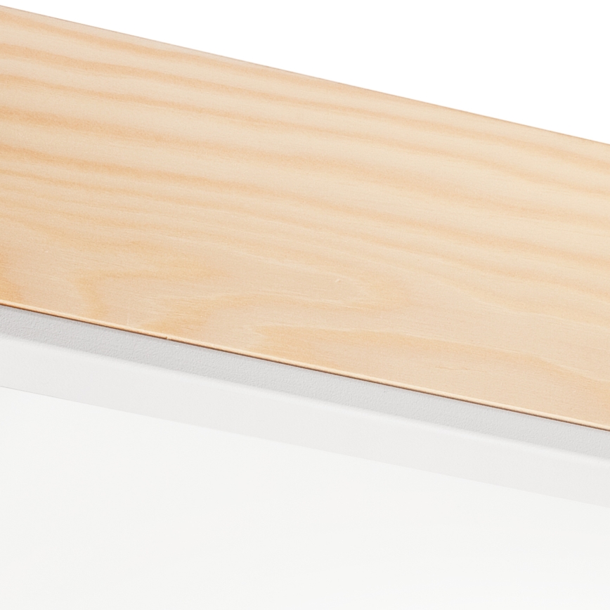 Stropné svietidlo NATURAL SQUARE 4xE27/15W/230V 48x48 cm borovica/biela
