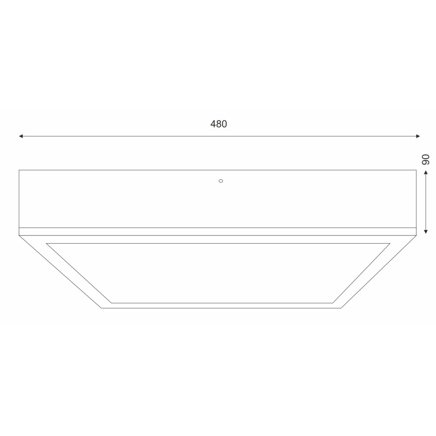 Stropné svietidlo NATURAL SQUARE 4xE27/15W/230V 48x48 cm borovica/biela