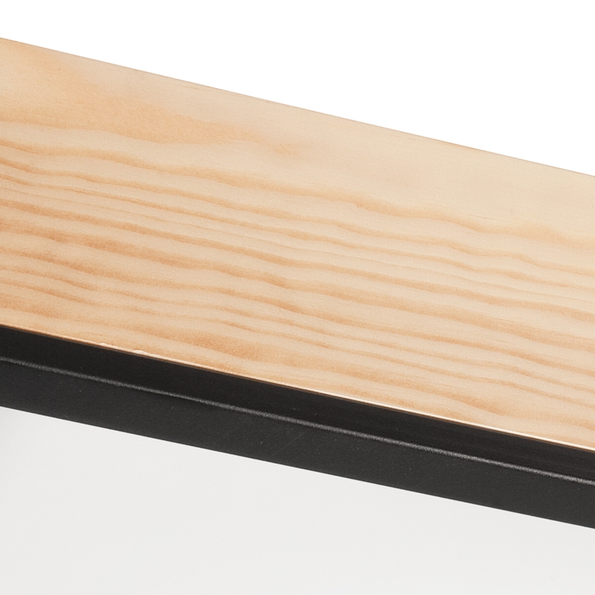 Stropné svietidlo NATURAL SQUARE 4xE27/15W/230V 48x48 cm borovica/čierna