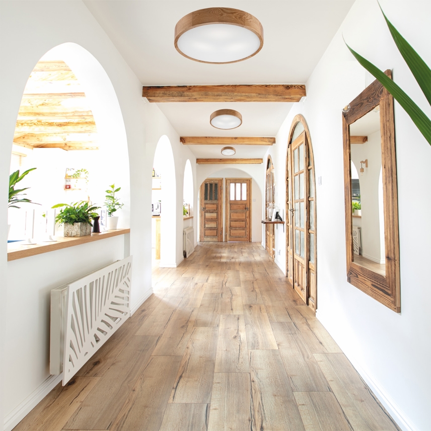Stropné svietidlo OAK 3xE27/60W/230V dub ø 47,5 cm