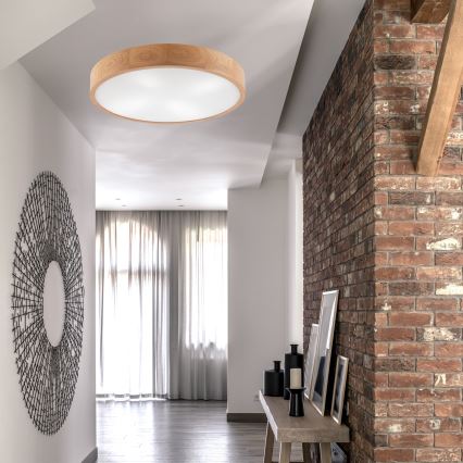 Stropné svietidlo OAK 4xE27/60W/230V ø 57 cm dub