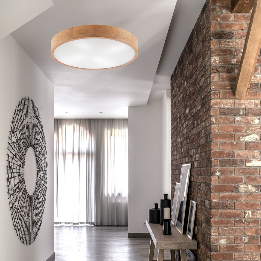 Stropné svietidlo OAK 4xE27/60W/230V ø 57 cm dub