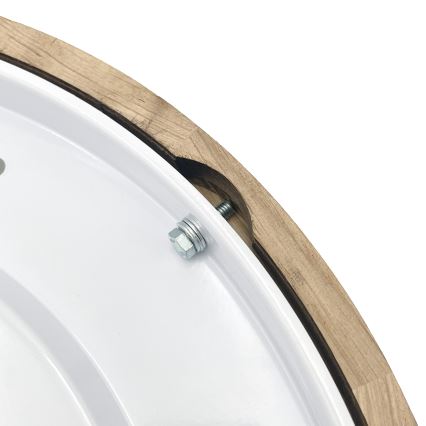 Stropné svietidlo OAK SLIM 2xE27/15W/230V priemer 37 cm dub/tmavohnedá