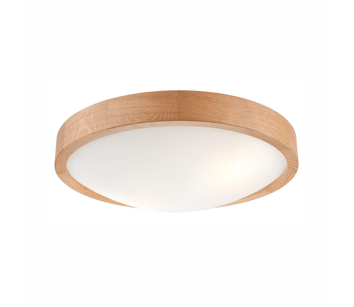 Stropné svietidlo OAK SLIM 2xE27/60W/230V dub ø 37 cm - FSC certifikované