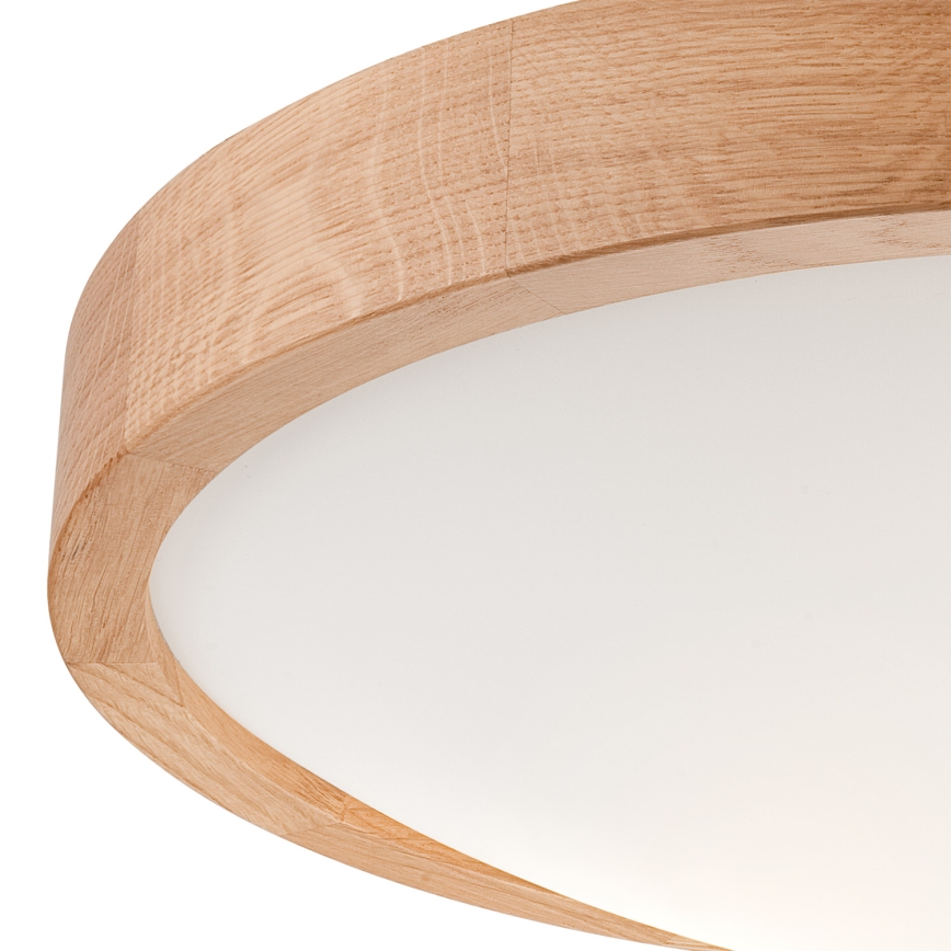 Stropné svietidlo OAK SLIM 2xE27/60W/230V dub ø 37 cm