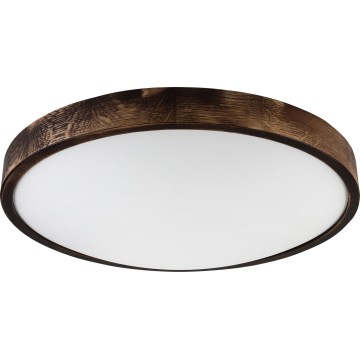 Stropné svietidlo OAK SLIM 3xE27/15W/230V pr. 47 cm dub/tmavohnedé