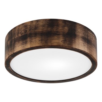 Stropné svietidlo OAK SMOKY 1xE27/15W/230V ? 27,5 cm dub/tmavohnedá
