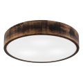 Stropné svietidlo OAK SMOKY 3xE27/15W/230V ? 47,5 cm dub/tmavohnedá