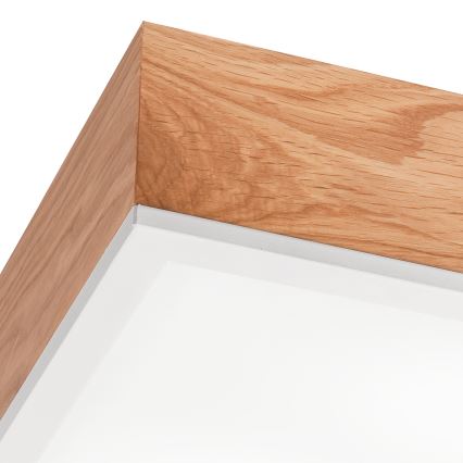 Stropné svietidlo OAK SQUARE 2xE27/15W/230V 31x31 cm dub/biela