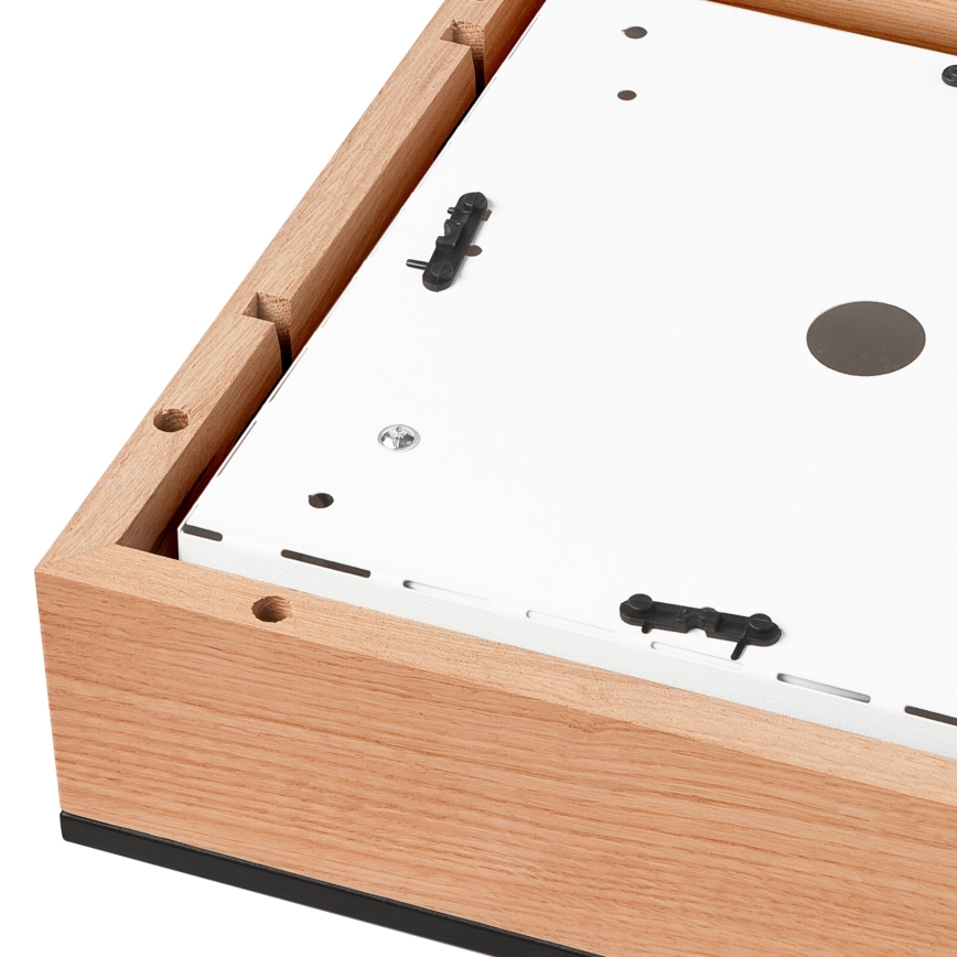 Stropné svietidlo OAK SQUARE 2xE27/15W/230V 31x31 cm dub/čierna