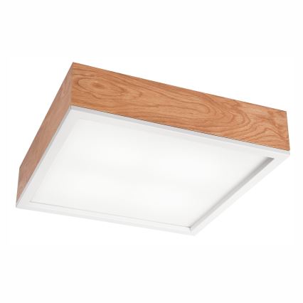 Stropné svietidlo OAK SQUARE 4xE27/15W/230V 39x39 cm dub/biela