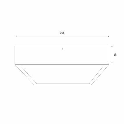 Stropné svietidlo OAK SQUARE 4xE27/15W/230V 39x39 cm dub/biela