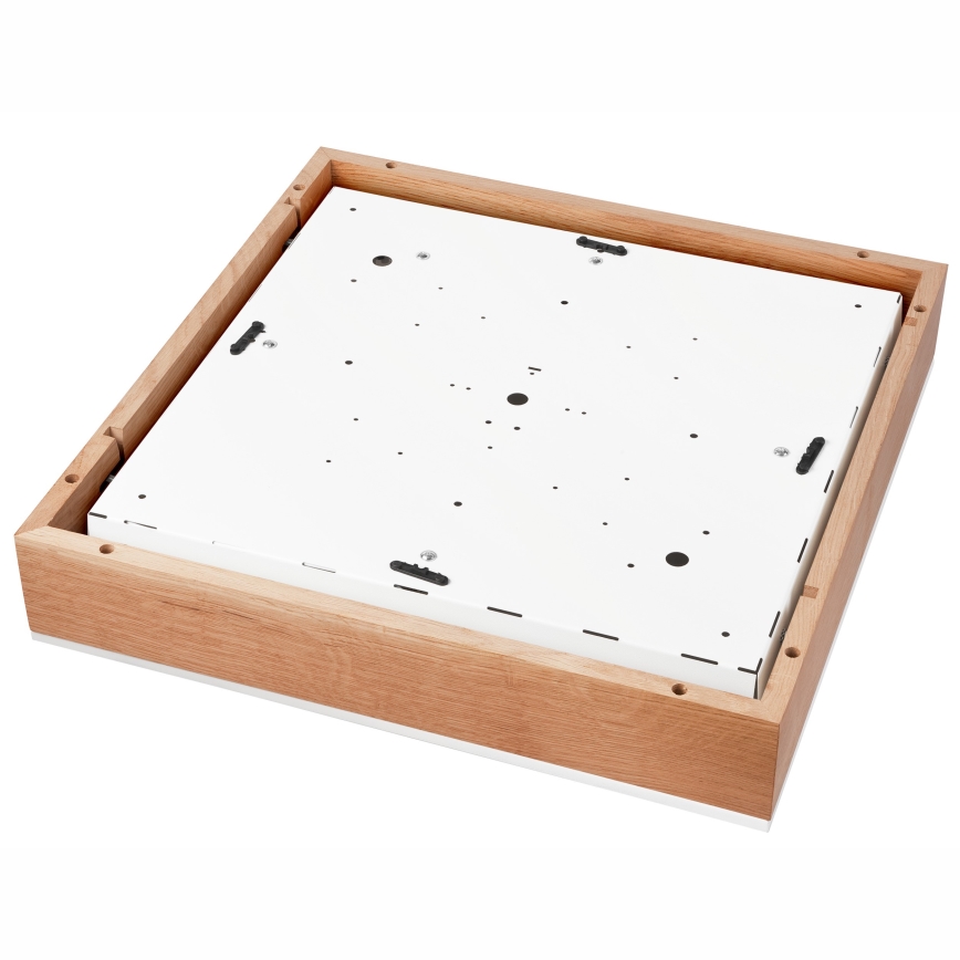 Stropné svietidlo OAK SQUARE 4xE27/15W/230V 48x48 cm dub/biela