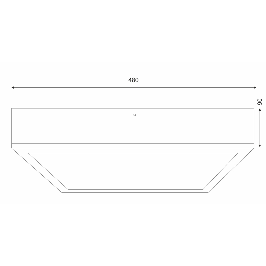 Stropné svietidlo OAK SQUARE 4xE27/15W/230V 48x48 cm dub/biela