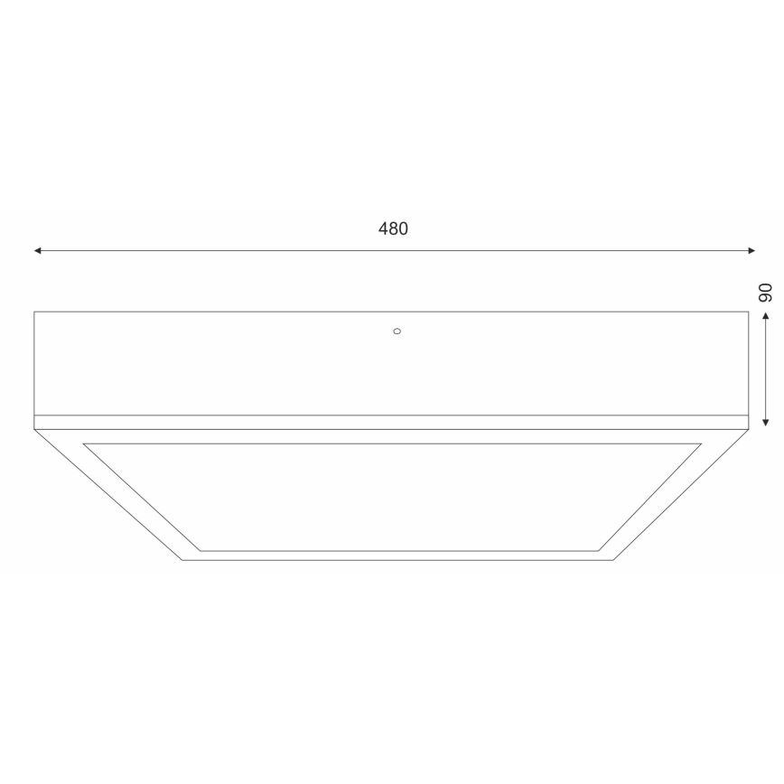 Stropné svietidlo OAK SQUARE 4xE27/15W/230V 48x48 cm dub/čierna