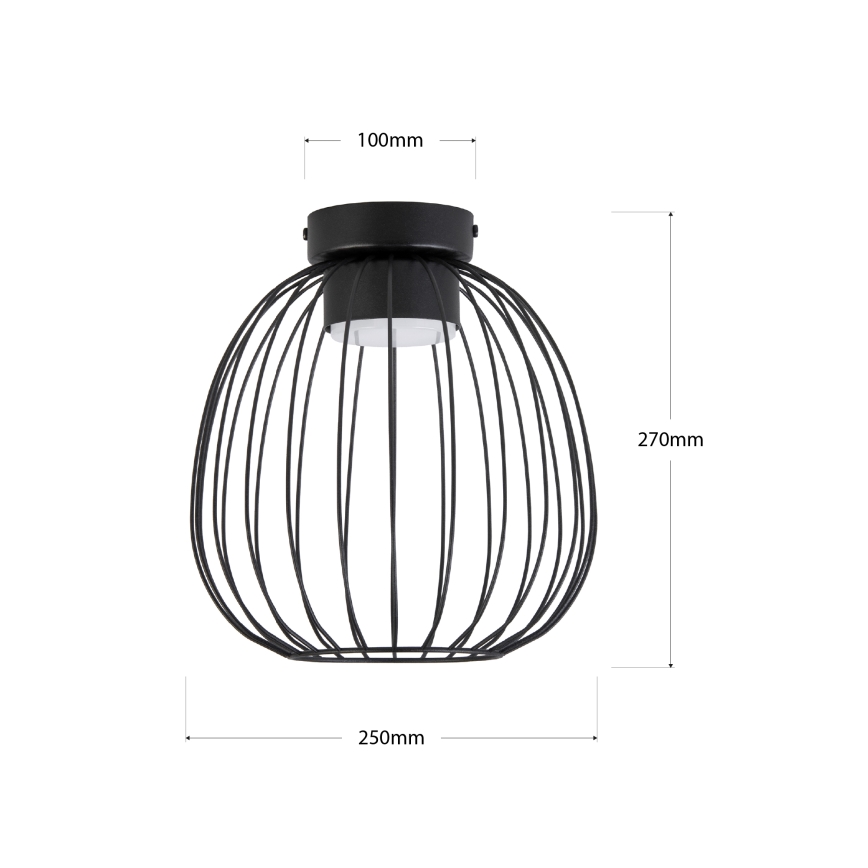 Stropné svietidlo OVELLA 1xGX53/10W/230V, priemer 25 cm, čierne