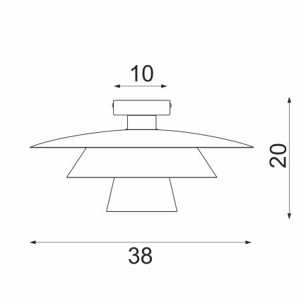 Stropné svietidlo PLATO 1xE27/15W/230V pr. 32 cm bronzové